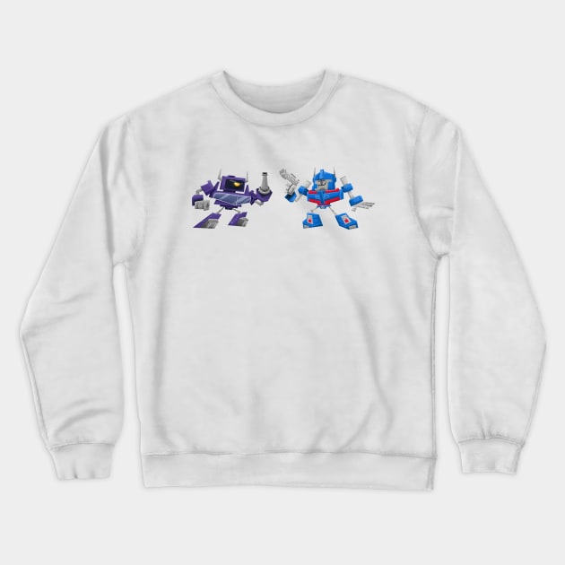 Shockwave Vs Ultra Magnus Crewneck Sweatshirt by Xander13